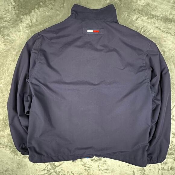 Vintage 2000’s Tommy Hilfiger Navy Mesh Lined Full-zip Windbreaker Jacket Size L - Picture 2 of 8